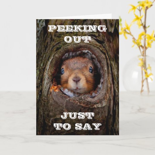 "PEAKING OUT" het is ** UW VERJAARDAG ** Kaart (Gele Bloem)