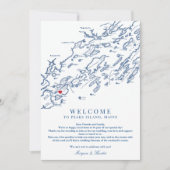 Peaks Island Maine Bruiloft Welkomstroute Bedankkaart (Voorkant)