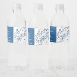 Peaks Island Maine Wedding Waterfles Etiket