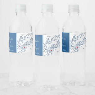 Peaks Island Maine Wedding Waterfles Etiket