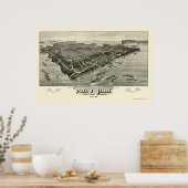 Peak's Island, ME Panoramic Map - 1886 Poster (Keuken)