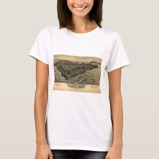 Peak's Island, Portland, Maine in 1886 T-shirt (Voorkant)