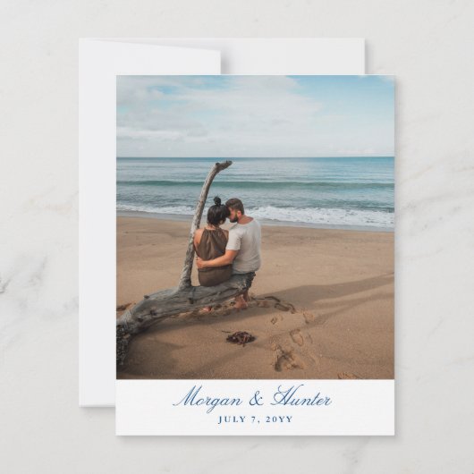 Peaks Island Save the Date for a Maine Wedding (Achterkant)