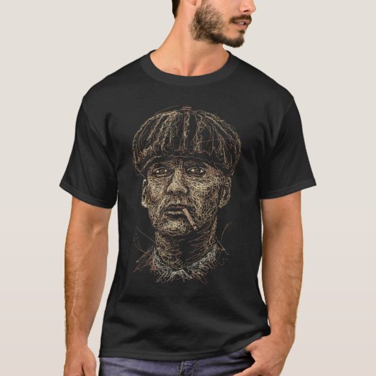 peaky blinder scribble art t-shirt (Voorkant)