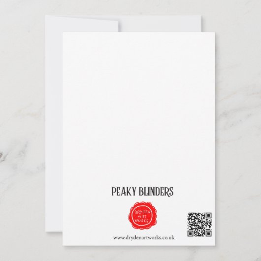 Peaky Blinders Bedankkaart (Achterkant)