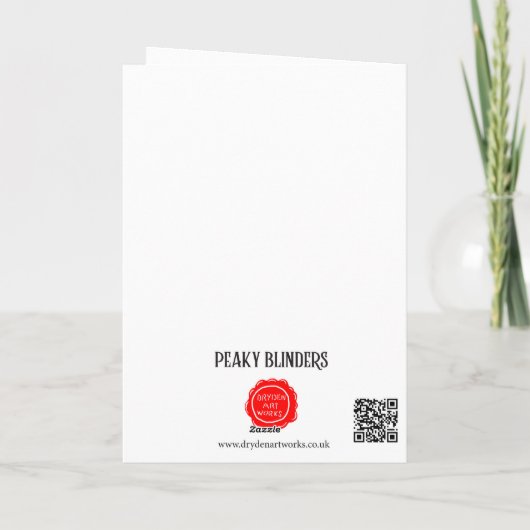 Peaky Blinders-Wenskaart Bedankkaart (Achterkant)