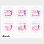 Peanut Allergie Alert Superhero Meisje Stickers (Vel)