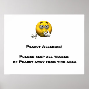 Peanut Allergisch Poster