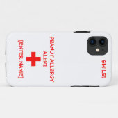 Peanut Allergy Alert iPhone Case (Achterkant (horizontaal))