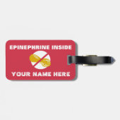 Peanut Allergy Alert Shark Label voor medische uit Bagagelabel (Achterkant horizontaal)