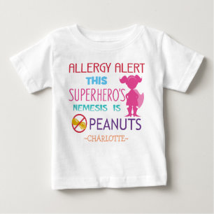 Peanut Allergy Alert Superheld Girls Aangepast