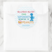Peanut Allergy Alert Superhero Boy Stickers (Tas)