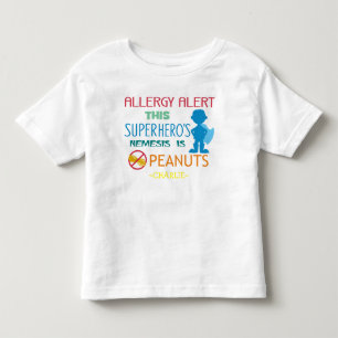 Peanut Allergy Alert Superhero Boys Shirt