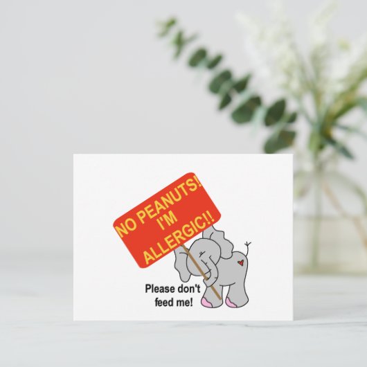 Peanut Allergy Briefkaart (Staand voorkant)