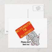 Peanut Allergy Briefkaart (Voorkant / Achterkant)