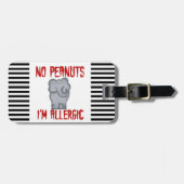 Peanut Allergy Elephant Bagagelabel (Voorkant horizontaal)
