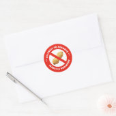 Peanut allergy food alert with custom name ronde sticker (Envelop)