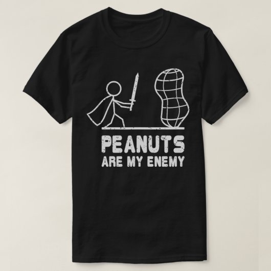 Peanut Allergy Gift Funny Distress Awareness T-shirt (Design voorkant)