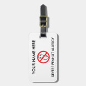 Peanut Allergy ID/ICE Bagagelabel (Voorkant verticaal)