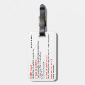Peanut Allergy ID/ICE Bagagelabel (Achterkant verticaal)