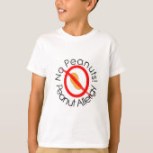 Peanut Allergy No Peanuts T-Shirt (Voorkant)
