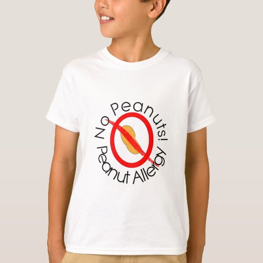 Peanut Allergy No Peanuts T-Shirt (Voorkant)