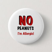 Peanut Allergy Ronde Button 5,7 Cm (Voorkant)