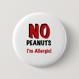 Peanut Allergy Ronde Button 5,7 Cm