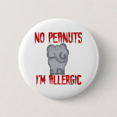 Peanut Allergy Ronde Button 5,7 Cm (Voorkant)