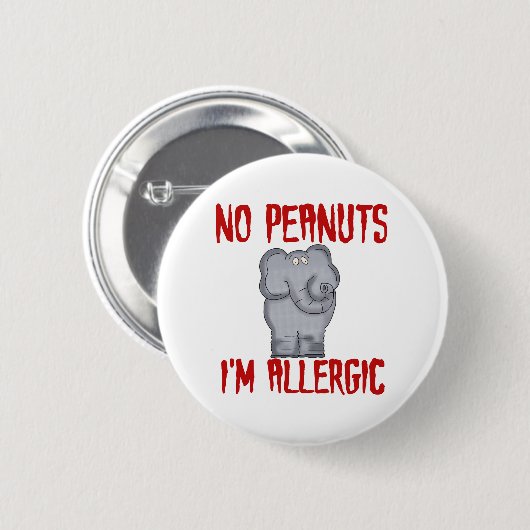 Peanut Allergy Ronde Button 5,7 Cm (Voorkant /achterkant)