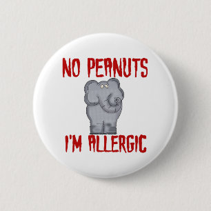 Peanut Allergy Ronde Button 5,7 Cm