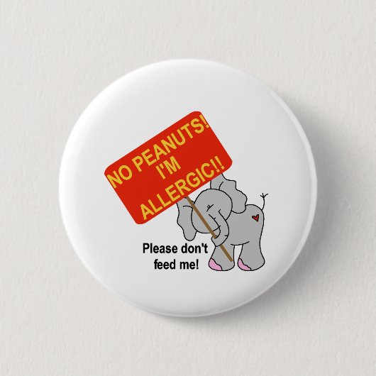 Peanut Allergy Ronde Button 5,7 Cm (Voorkant)