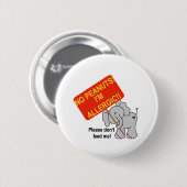 Peanut Allergy Ronde Button 5,7 Cm (Voorkant /achterkant)