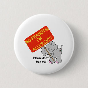 Peanut Allergy Ronde Button 5,7 Cm