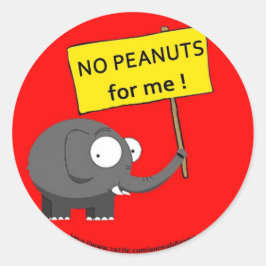 Peanut Allergy Ronde Sticker