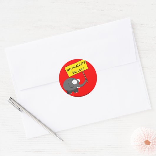 Peanut Allergy Ronde Sticker (Envelop)