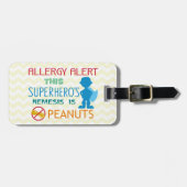 Peanut Allergy Superheld Alert Label voor Medische Bagagelabel (Voorkant horizontaal)