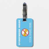 Peanut Allergy Superheld Alert Label voor Medische Bagagelabel (Achterkant verticaal)