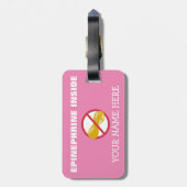 Peanut Allergy Superheld Alert Label voor Medische Bagagelabel (Achterkant verticaal)