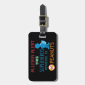 Peanut Allergy Superheld Alert Label voor Medische Bagagelabel (Voorkant verticaal)