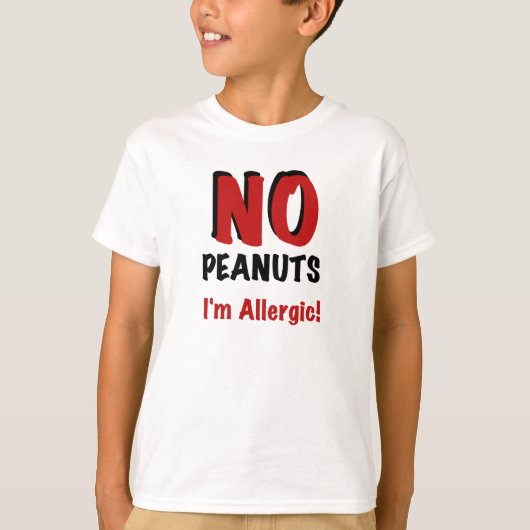 Peanut Allergy T-shirt (Voorkant)