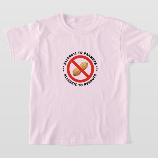 Peanut allergy warning food alert t-shirt (Laagn)