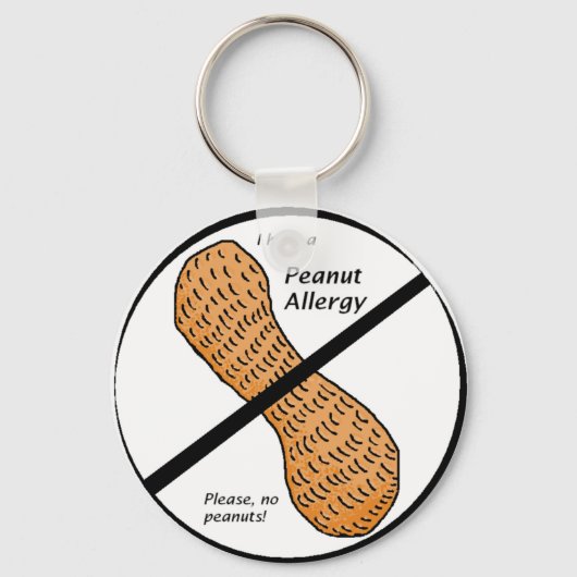 Peanut Allergy Warning Sleutelhanger (Voorkant)
