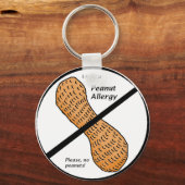 Peanut Allergy Warning Sleutelhanger (Voorkant)