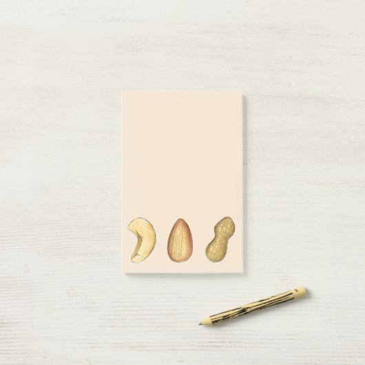 Peanut Almond Cashew Snack Food Nut Nuts Foodie Post-it® Notes (Op bureau)
