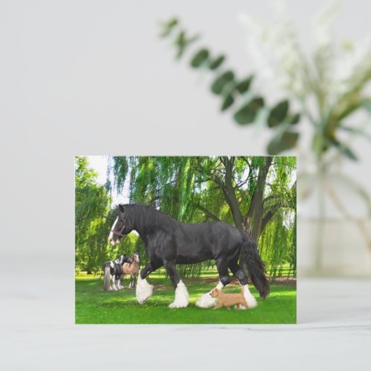 "Peanut & Blackbird" Briefkaart (Staand voorkant)