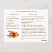 Peanut Brittle Recipe Briefkaart (Achterkant)