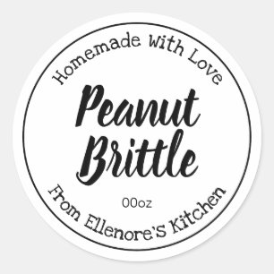 Peanut Brittle Ronde Sticker