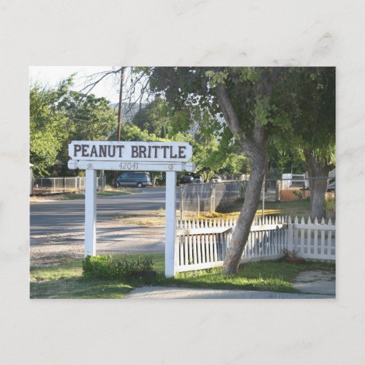 Peanut Brittle Sign in Murrieta, CA Briefkaart (Voorkant)