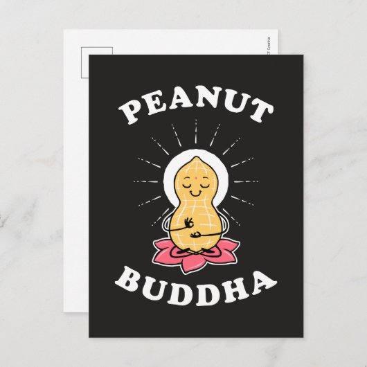 Peanut Buddha Briefkaart (Voorkant / Achterkant)
